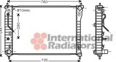 VAN WEZEL 37002434 -  Радиатор, охлаждение двигателя